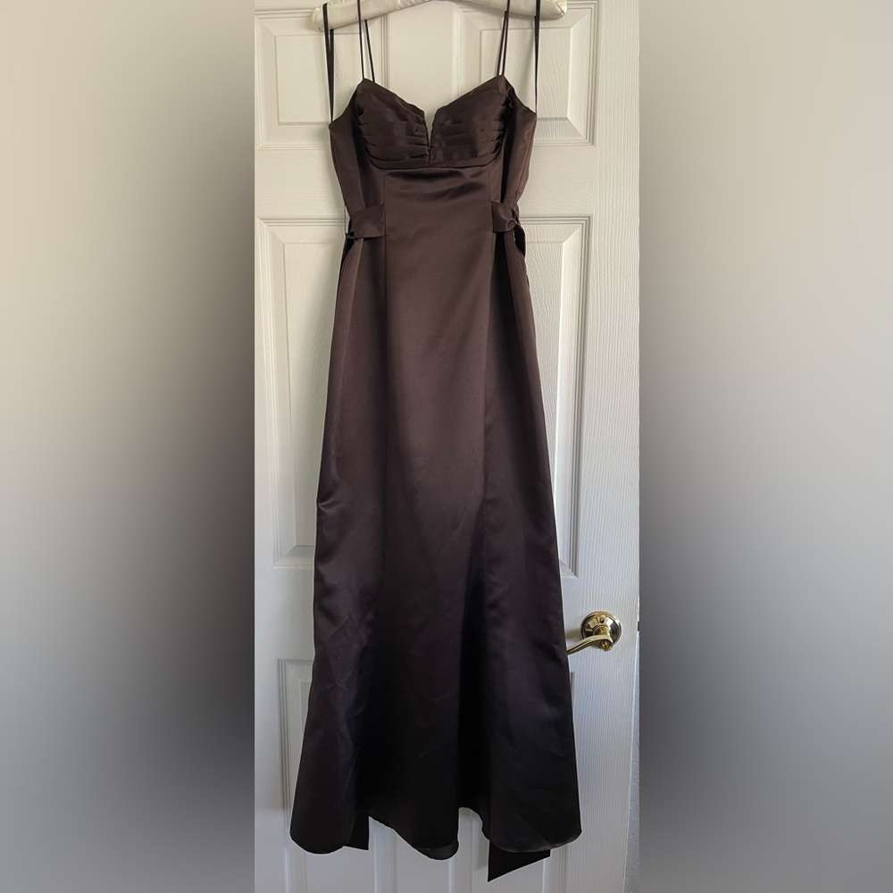 Laundry by Shelli Segal Formal Dress, brown taffeta.